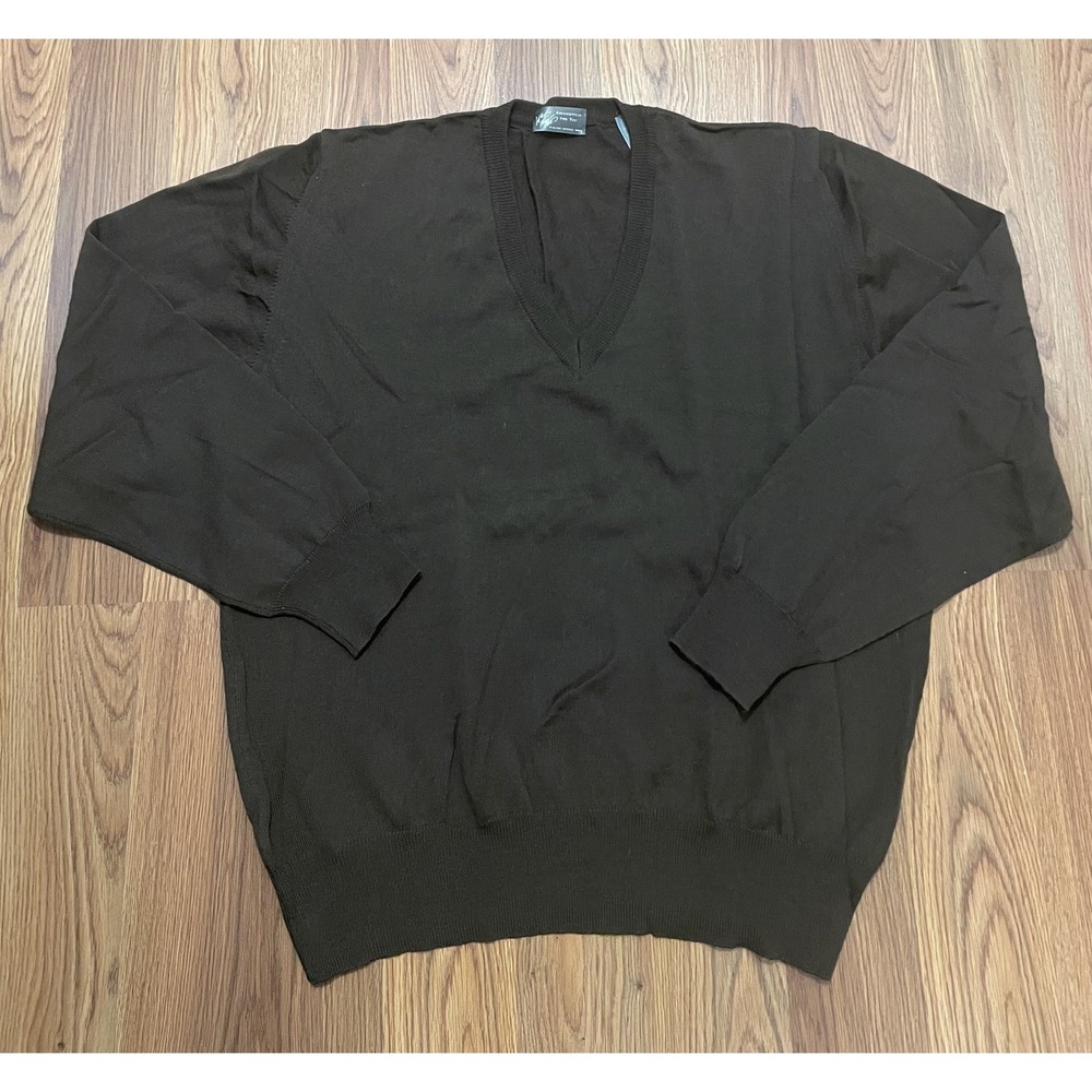 Exclusively For You Sweater Mens Extra Large Merino Wool V Neck Pullover